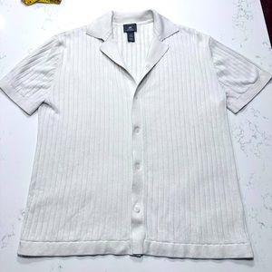 H&M short sleeve camp collar sweater shirt